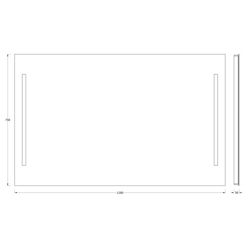 Зеркало со встроенным LED-светильником Evoform Ledline BY 2120 120х75 - фото 2