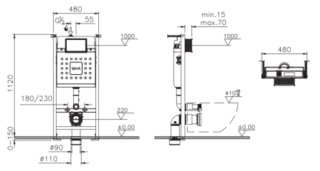 Инсталляция для унитаза Vitra V-Fix Core 732-5800-01