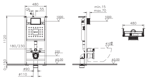 Инсталляция Vitra V-Fix Core 732-5800-01 - фото 3