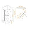 Душевой уголок RGW Passage 35089189-11 90х80 стекло прозрачное профиль хром без поддона