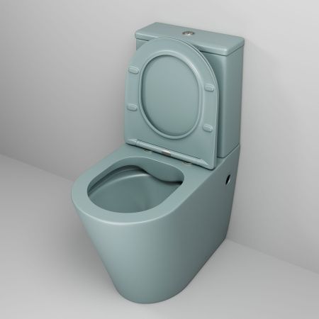 Унитаз напольный с бачком Grossman Color GR-4480MNMS мятный с сиденьем безободковый каскадный смыв