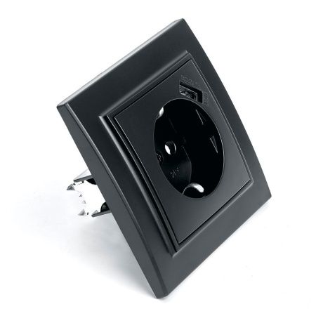 Розетка 1-местная с USB Stekker PST16-9011-03 39480