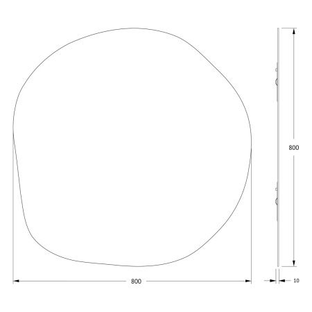 Зеркало Evoform Essence BY 0328 80х80 подвесное