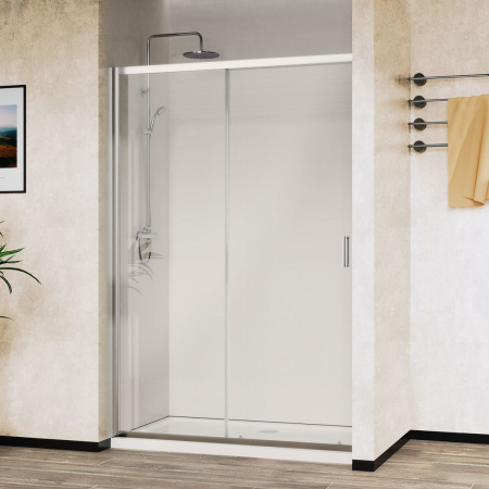 Душевая дверь Vincea City VDS-5CT140CL 140х195 стекло прозрачное профиль хром глянцевый