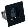 Розетка 1-местная з/ш с/з 16А + USB + Type C Stekker Мия 50452