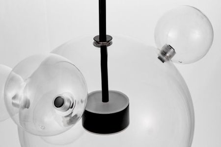 Светильник подвесной Lumina Deco Neroni (Нерони) LDP 6016-3+1 BK