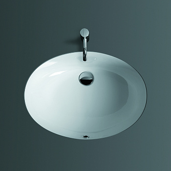 Раковина из санфаянса Simas Top E Lavabi D'Arredo S53 bi 58х44 встраиваемая цвет белый 1 отверстие под смеситель