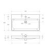 Раковина керамическая BelBagno Marino-Cer BB-8078-80 80х50 накладная цвет белый 1 отверстие под смеситель