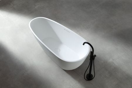 Ванна из искусственного камня Abber Dortmund AM9911 170х75 отдельностоящая овальная с каркасом