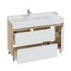 Тумба под раковину СанТа Марс 700423 120х50 напольная цвет белый/коричневый