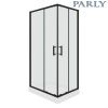 Душевой уголок Parly ZQ121B 120х80 стекло прозрачное профиль черный с поддоном
