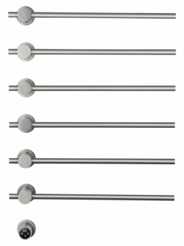Полотенцесушитель электрический Wonzon & Woghand Baden WW-AL366-BR 55х80 никель - фото 2
