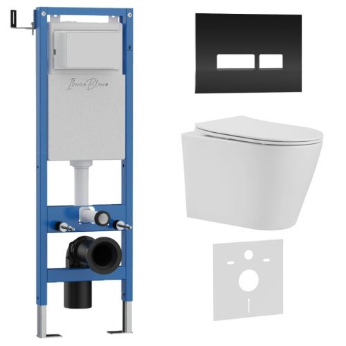 Комплект унитаз с инталляцией и клавишей смыва Iberica Blanca BURGOS ALTO IB.001M.BRA.234.2211 - фото 2