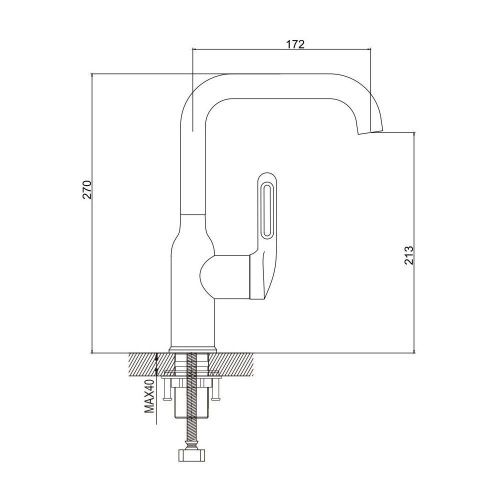 Смеситель Raffine F201C на раковину белый - фото 3