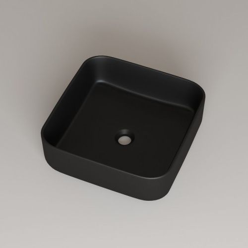 Раковина керамическая IDDIS Bridge BRIBM04i27 39х39 накладная цвет черный без отверстий под смеситель - фото 4