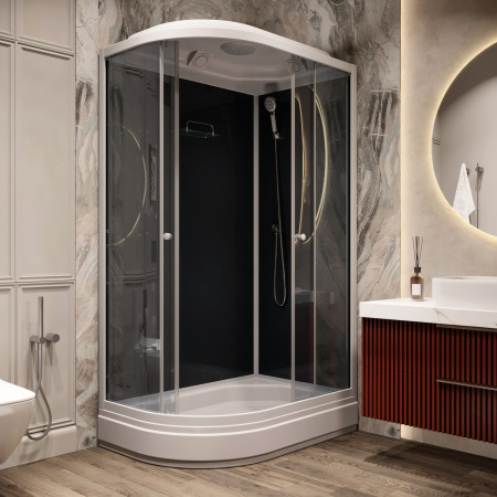 Душевая кабина Parly Classic CM121R 120х80 асимметричная с крышей