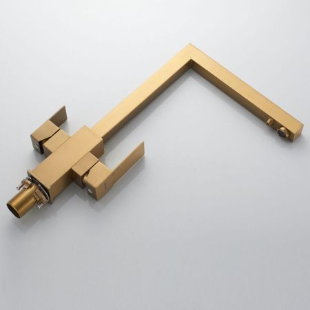 Смеситель для кухни Shevanik S148G на мойку золото