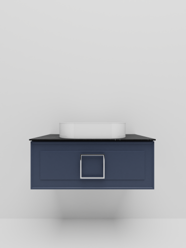 Тумба со столешницей La Fenice CUBO NFNC-01-CUB-BG-90-3-GB 90х36х49 подвесная цвет синий - фото 2