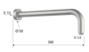 Кронштейн для верхнего душа Remer X Style Inox SS343L30 нержавеющая сталь