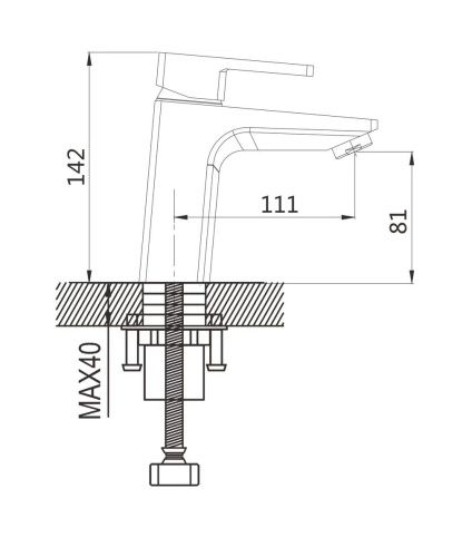 Смеситель Shevanik S8201H на раковину черный - фото 3