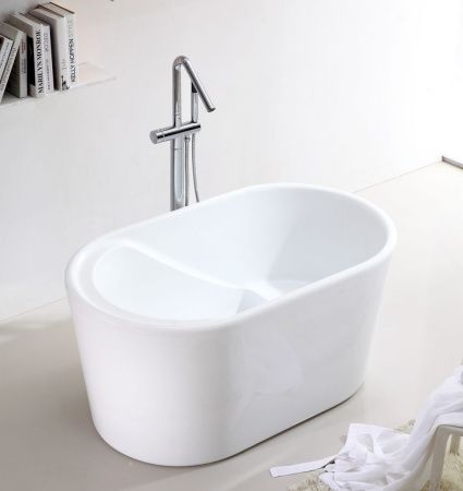 Ванна акриловая Abber AB9277 130х75 отдельностоящая овальная с каркасом