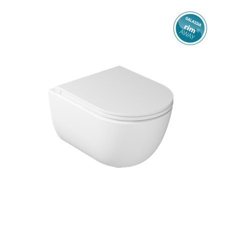 Чаша унитаза подвесная Galassia Dream 7334MT цвет белый матовый без сиденья безободковая каскадный смыв