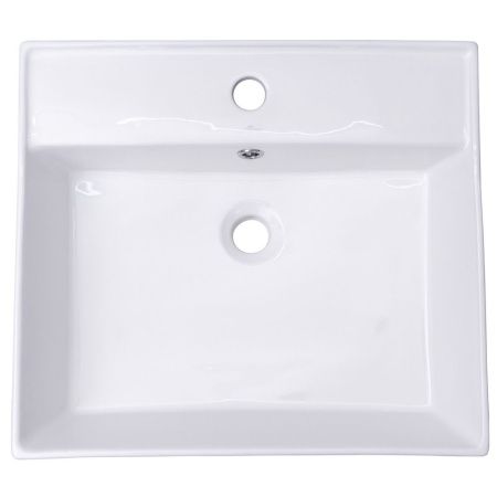 Раковина из сантехнического фарфора Melana 78182-805 50х50 накладная цвет белый 1 отверстие под смеситель