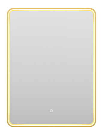 Зеркало с подсветкой Brevita Mercury MER-Rett6-060/80-gold 60х80 подвесное