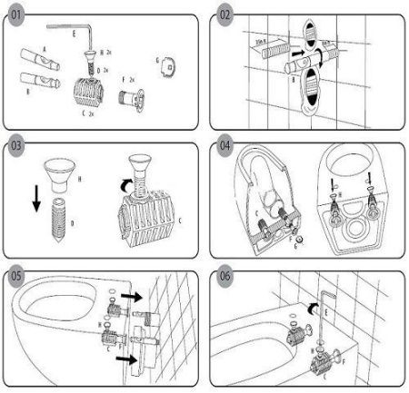 Унитаз подвесной CeramaLux CL2100 белый с сиденьем микролифт безободковый каскадный смыв