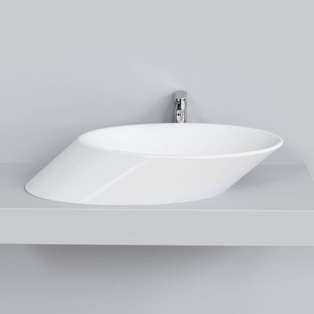 Раковина из сантехнического фарфора Ambassador Ritz 236T20002 70х40 накладная цвет белый без отверстий под смеситель