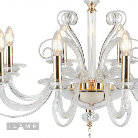 Люстра подвесная iLamp King (Кинг) P9372-8 GD