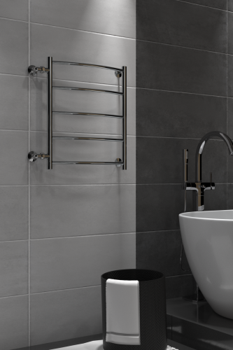 Полотенцесушитель Indigo Arc LASW60-60-б/п-50 68х60 водяной хром - фото 5