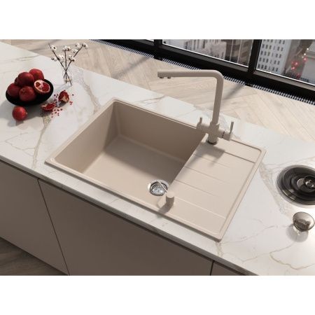 Кухонная мойка Grandex Aqua 600213 75х50 цвет бежевый поверхность матовая