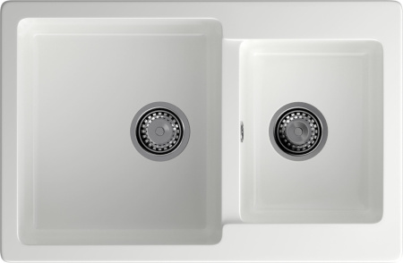Кухонная мойка Granfest Practik P-780K иней 78х51 цвет белый поверхность матовая