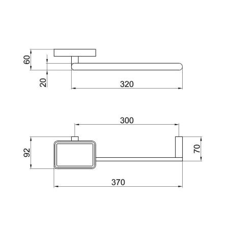 Полотенцедержатель с мыльницей Webert Living LV501601015