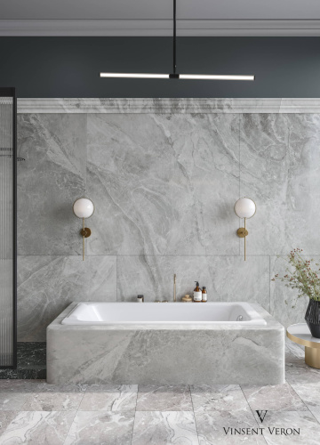 Ванна чугунная Vinsent Veron Italon VIT1707045H/E60327CH-AS 170х70 пристенная прямоугольная с ножками с ручками - фото 4