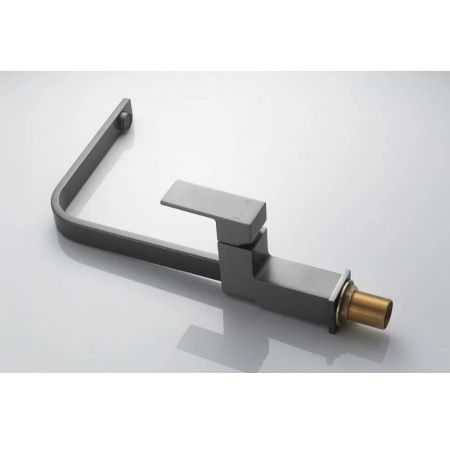 Смеситель для кухни Knotlor STABLE KN-21/GM на мойку вороненая сталь