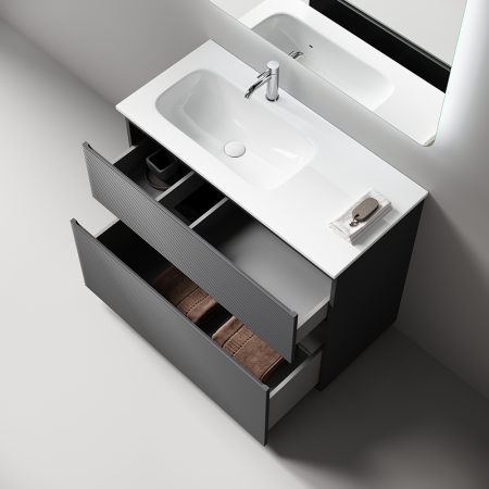 Тумба под раковину Sancos FOLK Floor FL100FLGS 100х40 напольная цвет серый