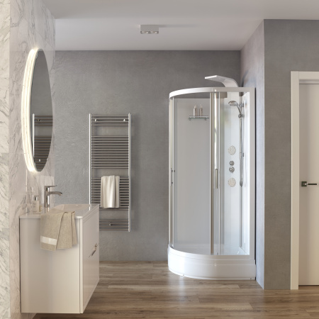 Душевая кабина Taliente TA-100CW 100х100 четверть круга без крыши ориентация универсальная