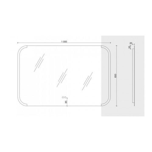 Зеркало с подсветкой Maretti FL1410065P14EL 100х65 - фото 3