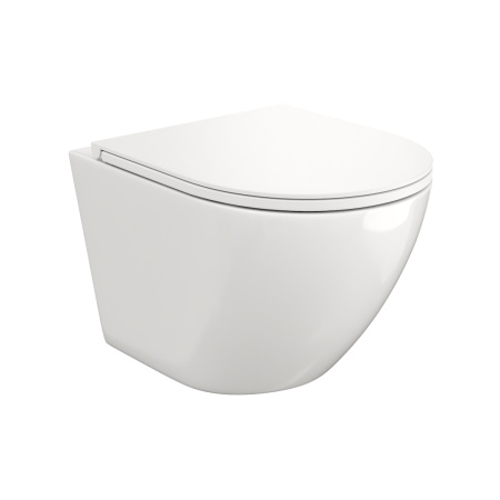 Унитаз подвесной Teymi Lina T40110 белый с сиденьем микролифт безободковый смыв торнадо