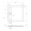 Душевой поддон акриловый BelBagno DUE TRAY-BB-DUE-A-80-4-W0 80х80 белый