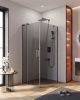 Душевой уголок Cezares SLIDER SLIDER-AH-1-90-80/90-GRIGIO-GM 90х80 стекло тонированное профиль оружейная сталь без поддона