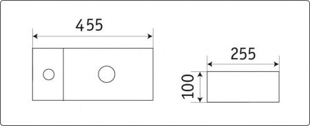 Раковина из сантехнического фаянса CeramaLux 9032C 50х30 встраиваемая цвет белый 1 отверстие под смеситель