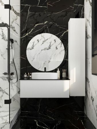 Тумба со столешницей La Fenice TERRA NFNC-01-TER-B-100-3-GB 100х50 подвесная цвет белый