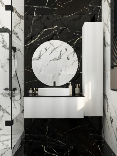 Тумба со столешницей La Fenice TERRA NFNC-01-TER-B-100-3-GB 102х37х47 подвесная цвет белый - фото 4