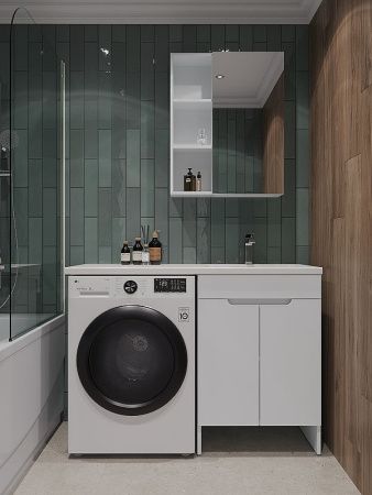 Тумба с раковиной Orange Sistema STD-120TUW+RAR 120х50 напольная цвет белый