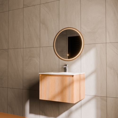 Тумба с раковиной ArtDecco Elizabeth (Элизабет) AEL06W11S100 60x45x40 подвесная цвет белый дуб - фото 2