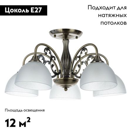 Люстра потолочная Arte Lamp Spica (Спица) A3037PL-5AB