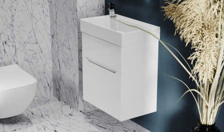 Тумба под раковину Jorno FOLK Folk.01.65/P/W/JR 62х32х55 подвесная цвет белый